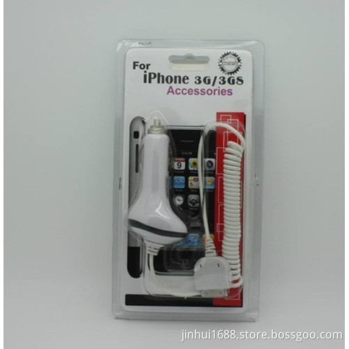 New Item for iPhone4 USB Cable with Car Charger (JH-charger-01)